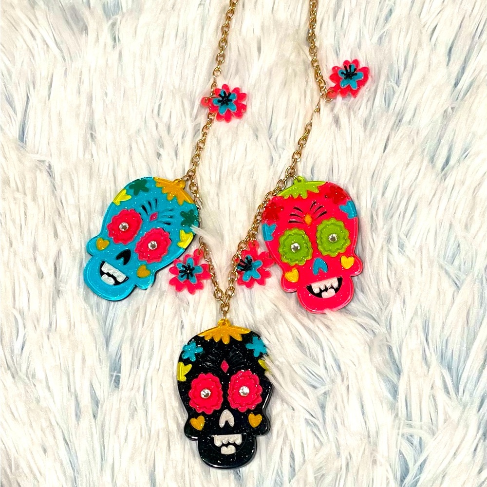 Sugar skull necklace